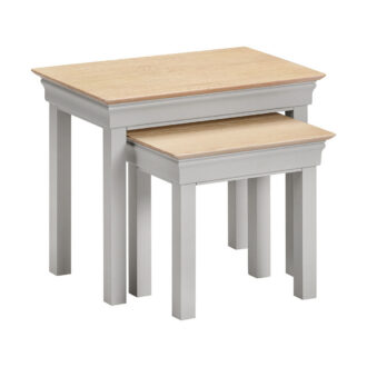BORDEAUX NEST OF 2 TABLES - PEBBLE GREY OAK 300-303-043