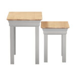 BORDEAUX NEST OF 2 TABLES - PEBBLE GREY OAK 300-303-043