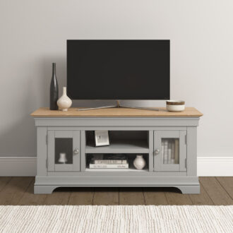 BORDEAUX SMALL TV STAND - PEBBLE GREY OAK 300-305-063