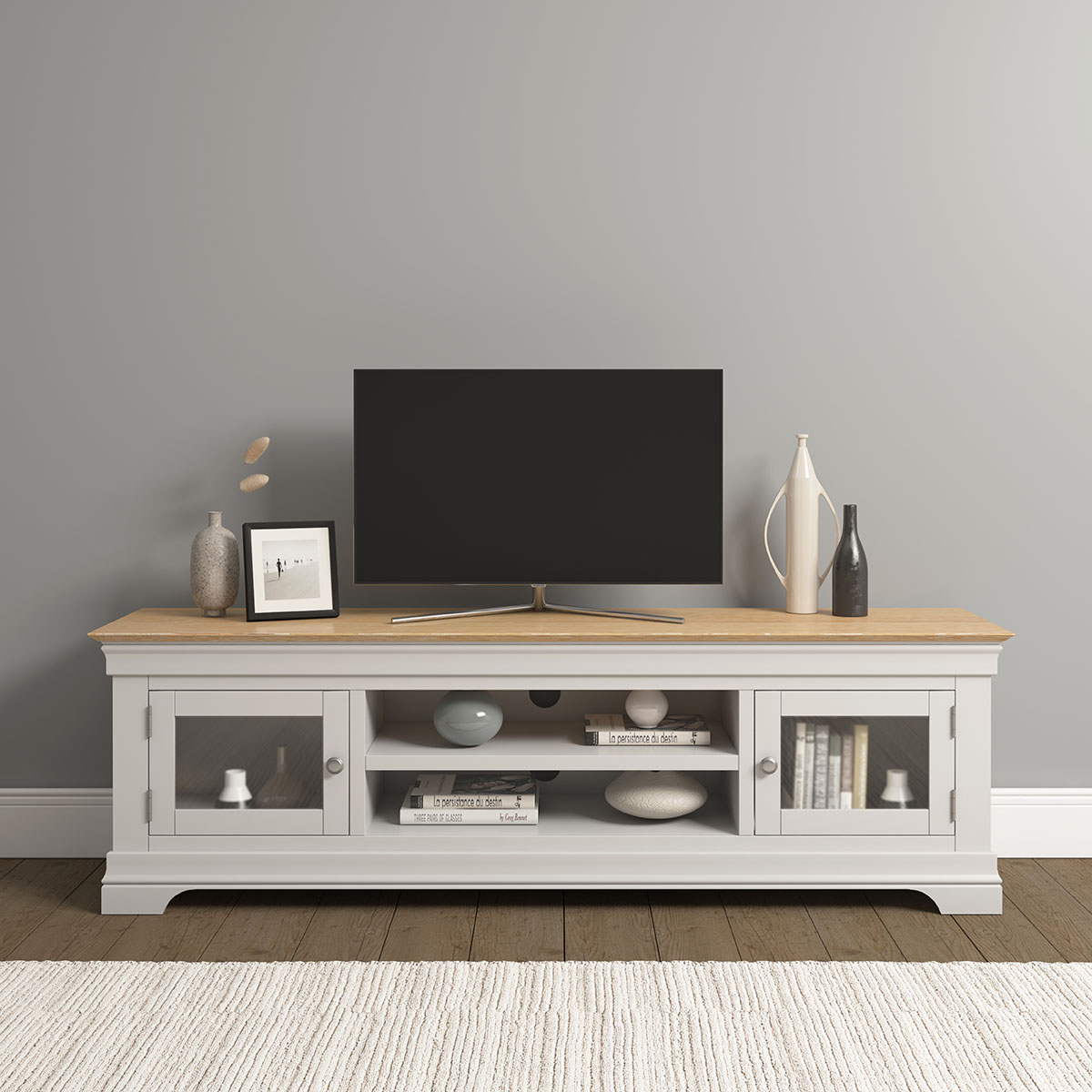 BORDEAUX TV STAND - IVORY OAK 300-305-062 10 BORDEAUX TV STAND - IVORY OAK 300-305-062