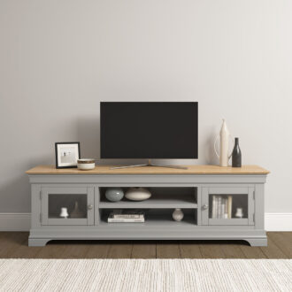 BORDEAUX TV STAND - PEBBLE GREY OAK 300-305-061