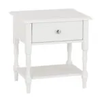 Stratford 1 Drawer Side Table – White