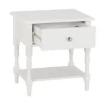 Stratford 1 Drawer Side Table – White