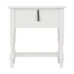 Stratford 1 Drawer Side Table – White