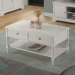 Stratford 2 drawer Coffee table - White
