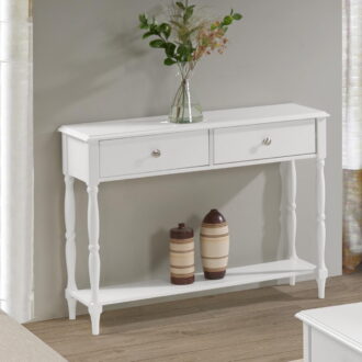 Stratford 2 Drawer Console Table – White