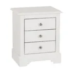 Stratford 3 Drawer Bedside Locker - White