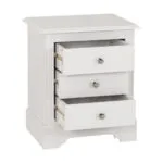 Stratford 3 Drawer Bedside Locker - White