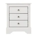 Stratford 3 Drawer Bedside Locker - White