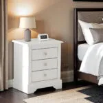 Stratford 3 Drawer Bedside Locker - White