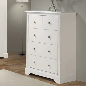 Stratford 3+2 Drawer Chest – White