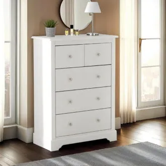 Stratford 3+2 Drawer Chest – White