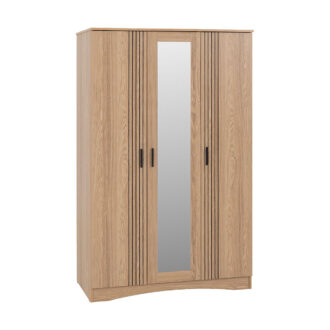 Tessa 3 Door Mirrored Wardrobe