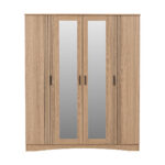 Tessa 4 Door Mirrored Wardrobe