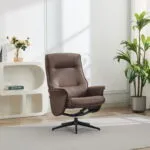 Winston Swivel Chair and Footstool - Brown
