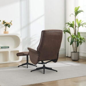 Winston Swivel Chair and Footstool - Brown