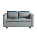 Aspen Sofabed Teal/Grey Patchwork