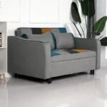 Aspen Yellow/Blue Patchwork Fabric Sofabed