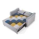 Aspen Yellow/Blue Patchwork Fabric Sofabed